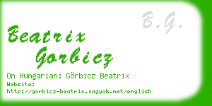 beatrix gorbicz business card